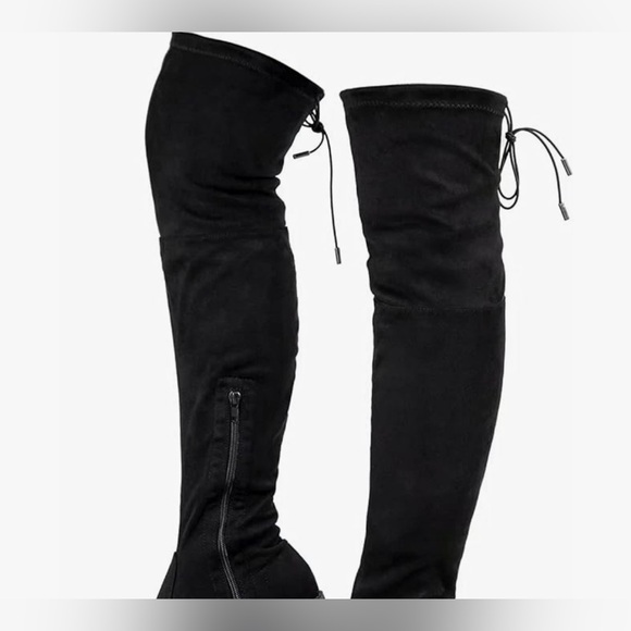 Gorgeous suede going out 
Nicole Miller 
over the knee 
thigh high tieback boots - Picture 5 of 11